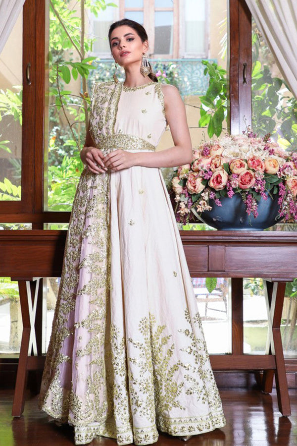 Ivory White Anarkali