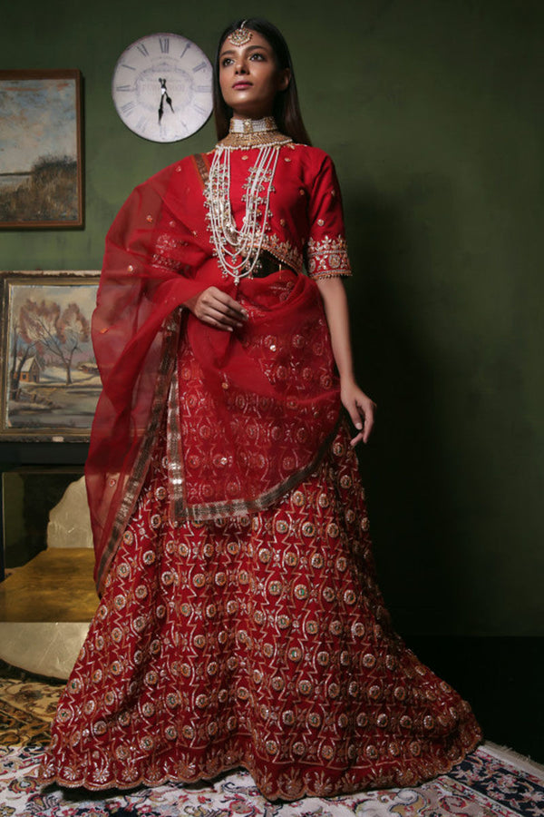 Maroon Lehenga