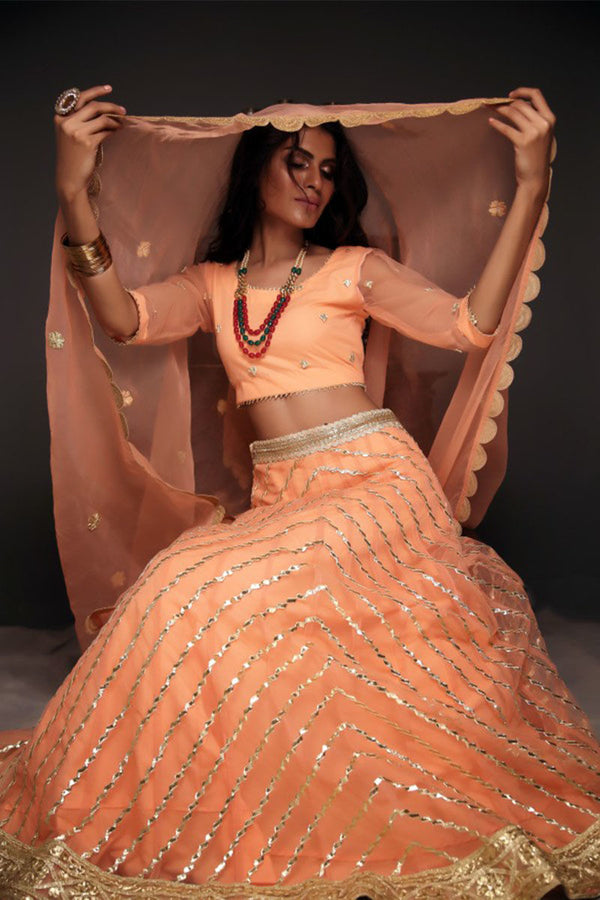 Peach Lehenga