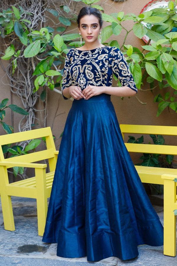 Ocean Blue Lehenga
